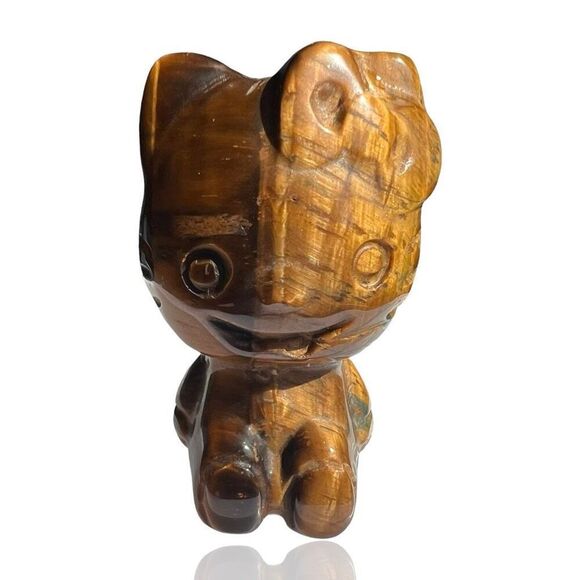 Hello Kitty Tiger Eye‎ Crystal Carving - Picture 13 of 13